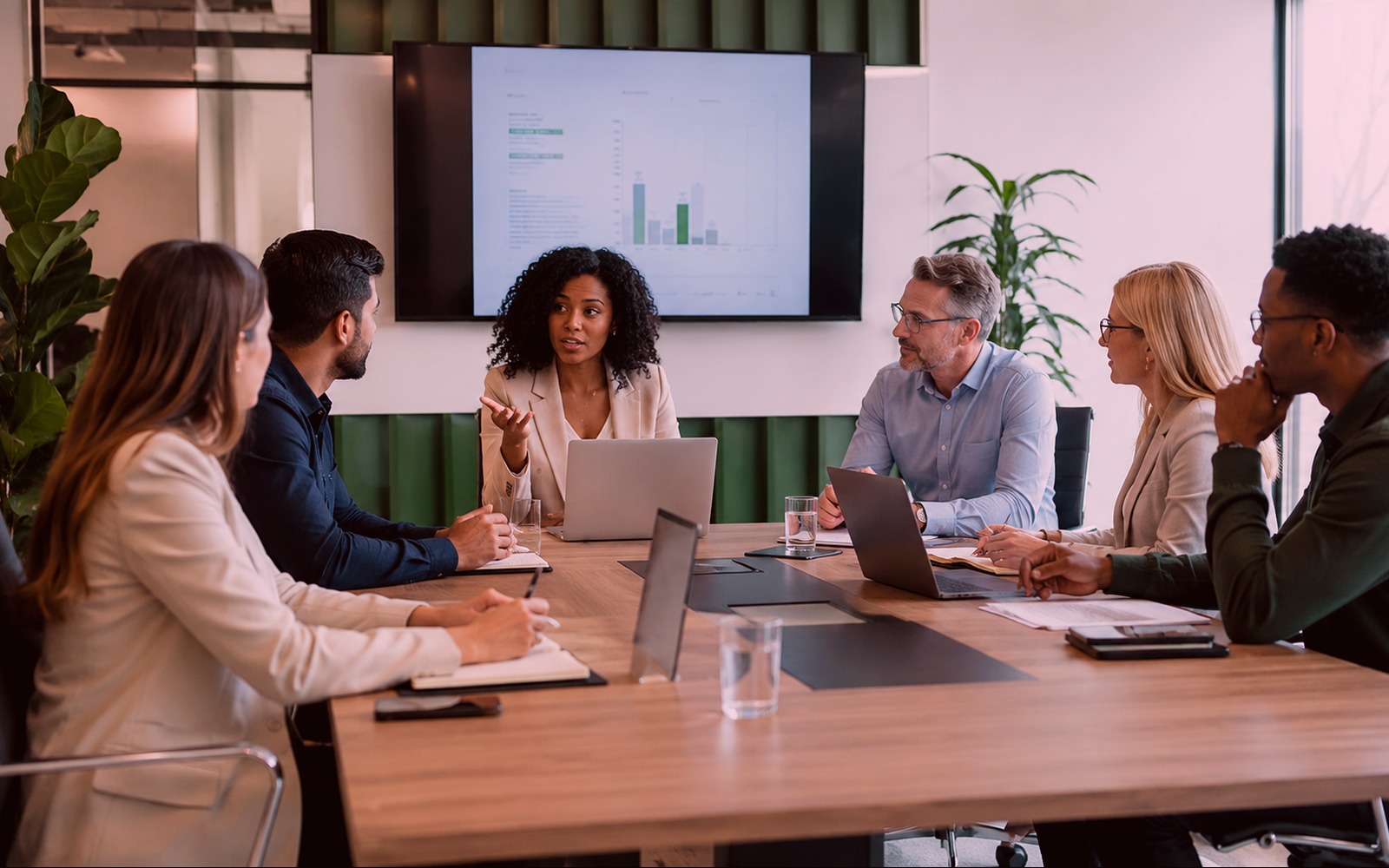 Professional boardroom suitable for executive meetings